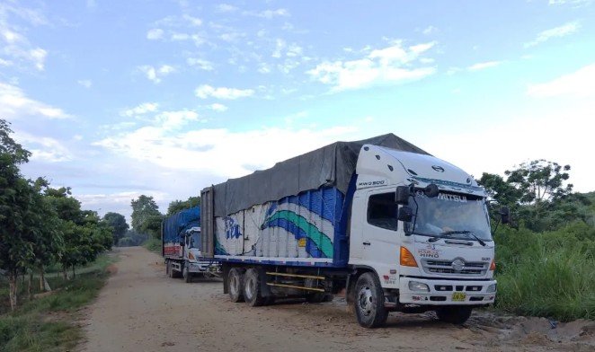 Hino Transportes Barja en ruta de selva
